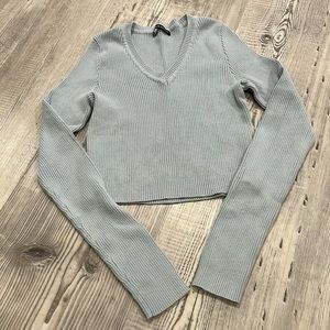Brandy Melville Cropped V-Neck Sweater